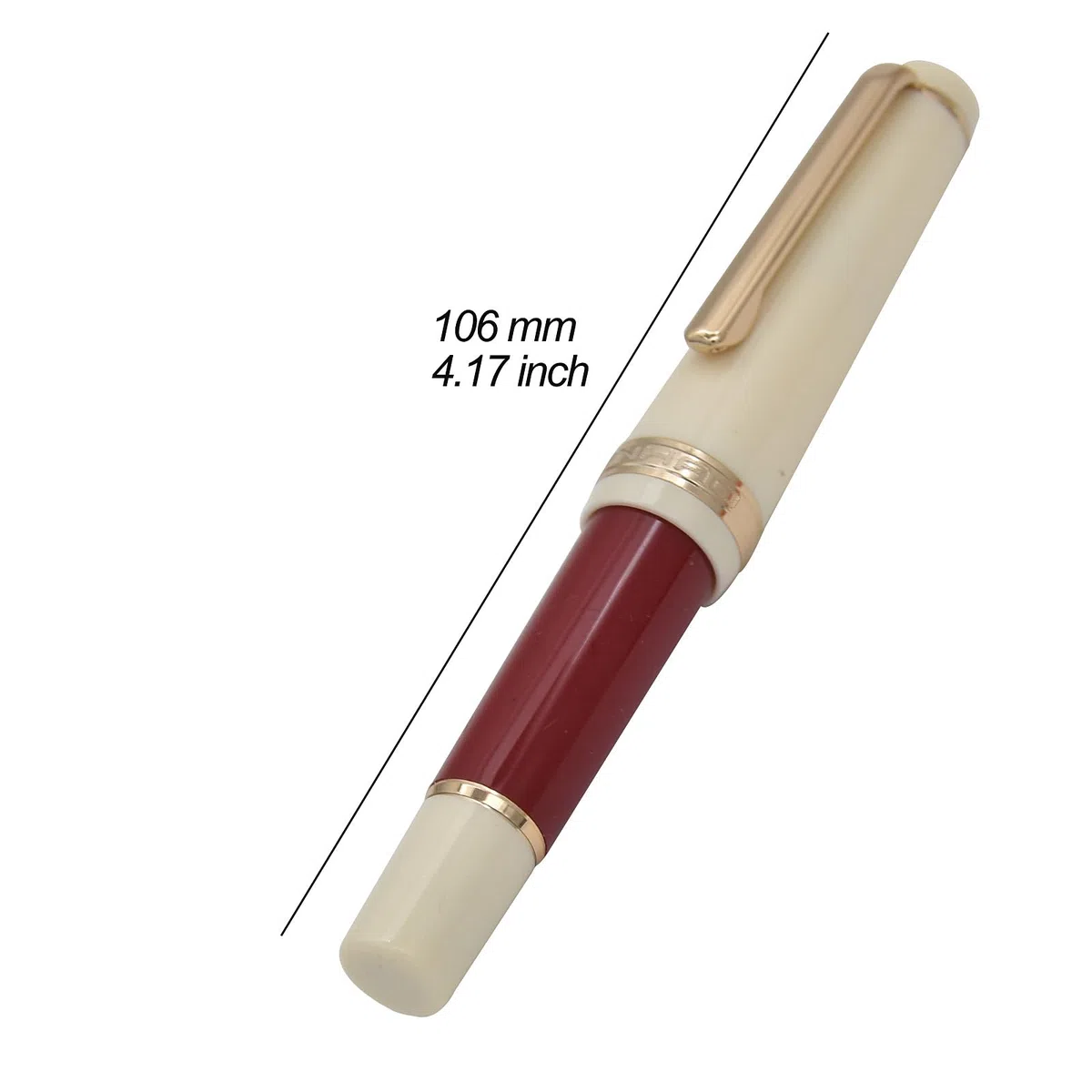 Jinhao 82 Mini penna stilografica in plastica, penna da viaggio tascabile a paragrafo corto, con convertitore di inchiostro e 20 cartucce di inchiostro nero, pennino extra fine iridio, rosso