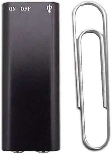hotsell999 - Registratore vocale micro più piccolo al mondo, con 90 ore di archiviazione, registrazione vocale One Touch, memoria flash interna da 8 GB, registrazione audio digitale, ricarica rapida