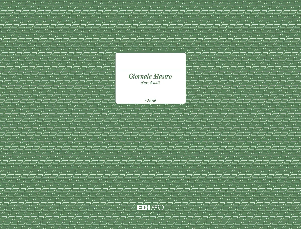 Edipro E2566 - Giornale mastro 9 conti testata mobile e spirale 50 pagine f.to 24.5 x 31