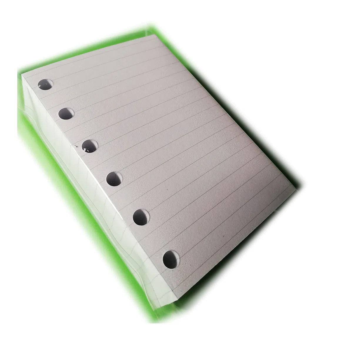 Ricarica ricambio 200 fogli carta 120 GSM a RIGHE - formato A7 pocket 8x12cm per agenda 6 anelli)