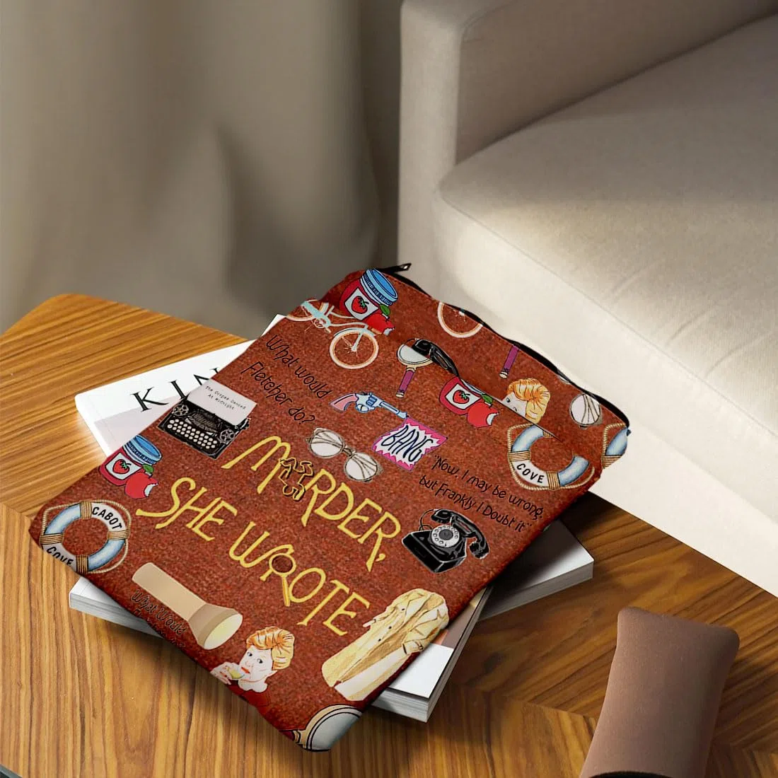 KUIYAI Custodia per libri ispirata alla serie TV, per amanti dei libri, per libri in brossura e merchandising o regalo nerd (ha scritto MurderUK)