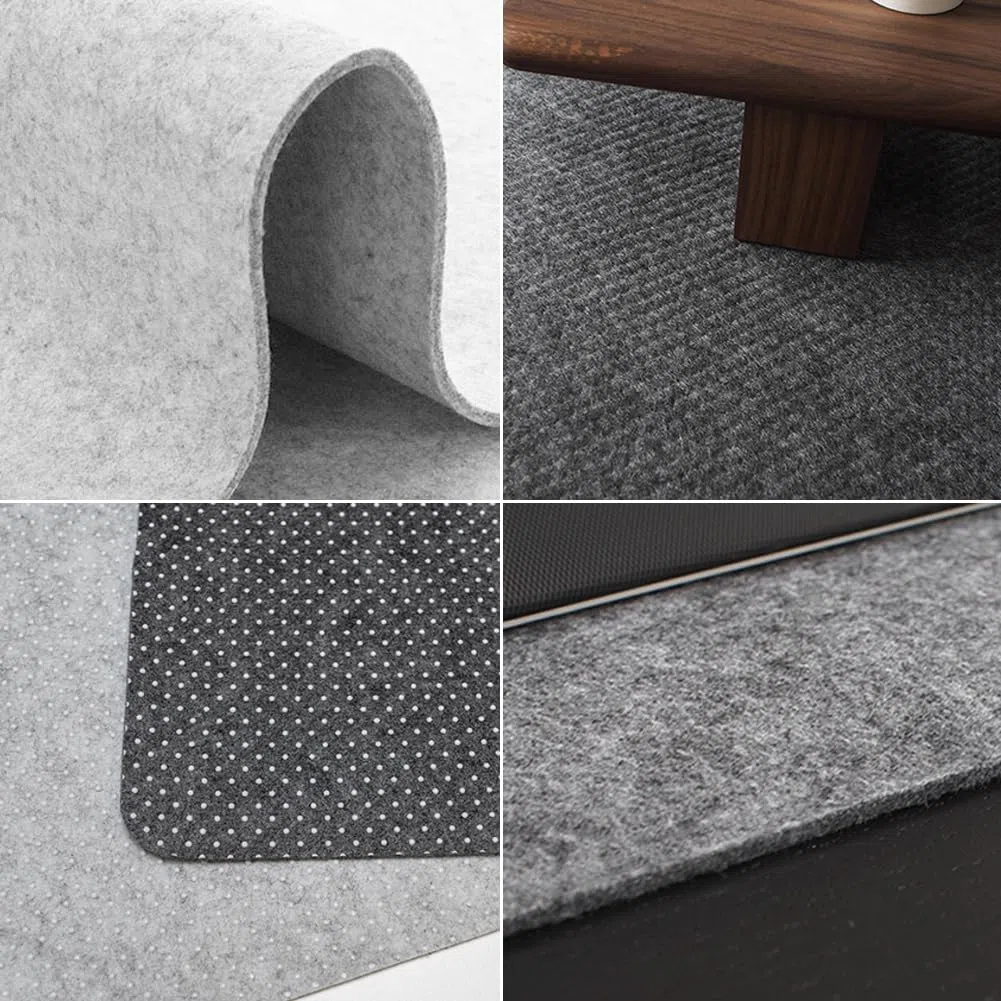 Tappetino scrivania feltro grigio scuro - 100 x 43 cm 3 mm di spessore Sottomano antiscivolo, mousepad xxl, tappetino da scrivania per l'ufficio e la casa