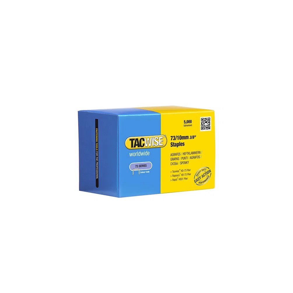 Tacwise 0456 Punti Galvanizzati Professionali Tipo 73/10 mm, Confezione da 5000