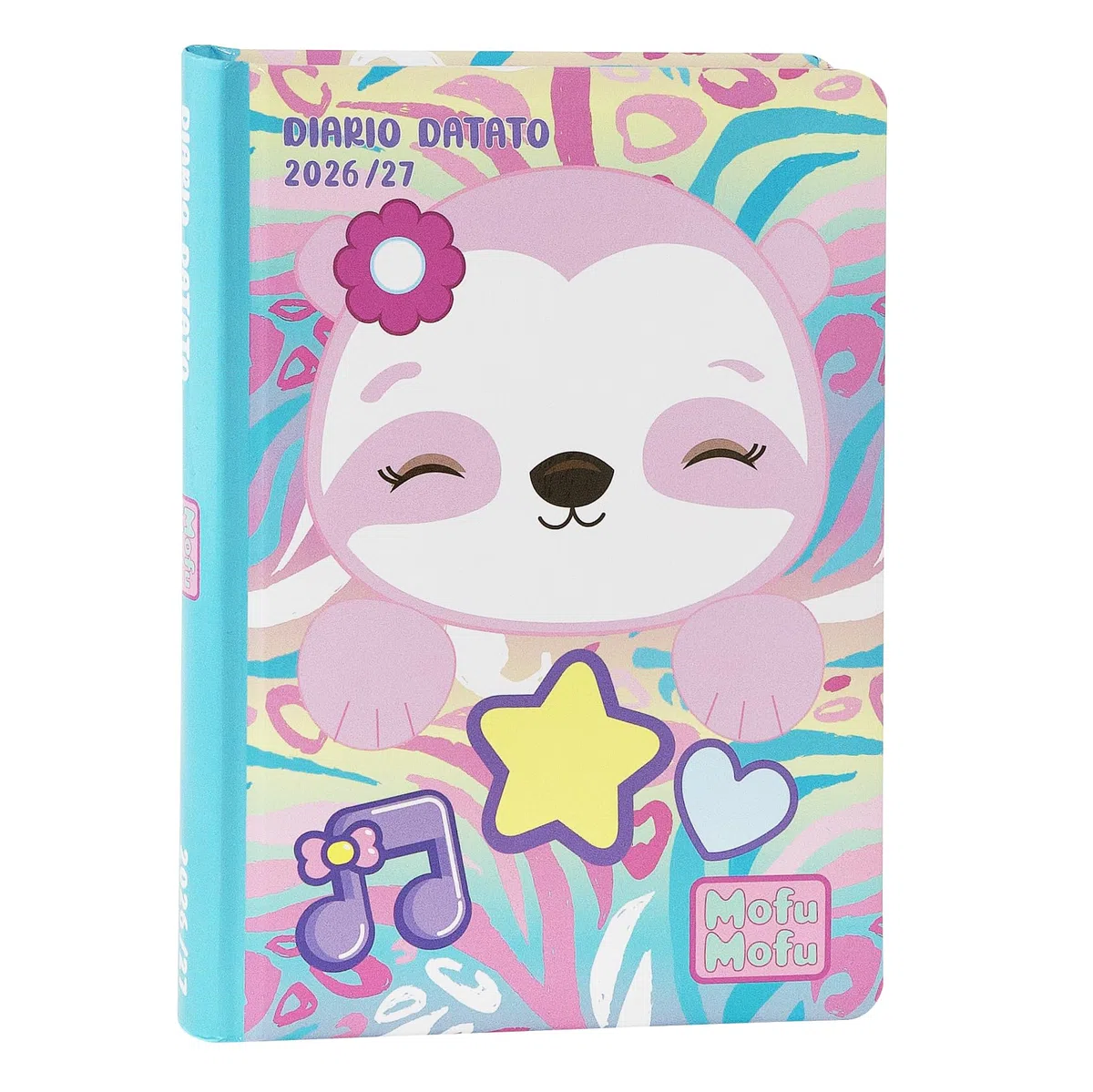 MOFU MOFU - Diario Scuola 2026-2027, Agenda 12 Mesi per Scuola Elementare e Media, Copertina Imbottita e 352 Pagine Colorate con Attività e Giochi, Ideale per Bambini e Bambine, 13x18.5 cm