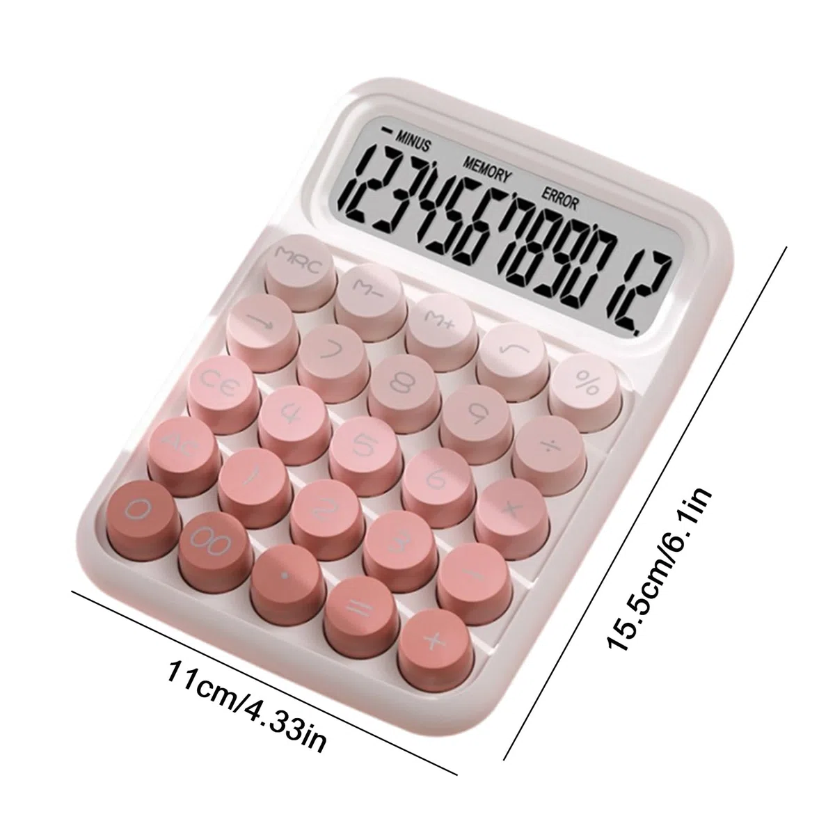 Calcolatrice meccanica per bambini, Calcolatrice carina da tavolo antiscivolo, Calcolatrice portatile, Calcolatrici da tavolo meccaniche per studenti, Generico