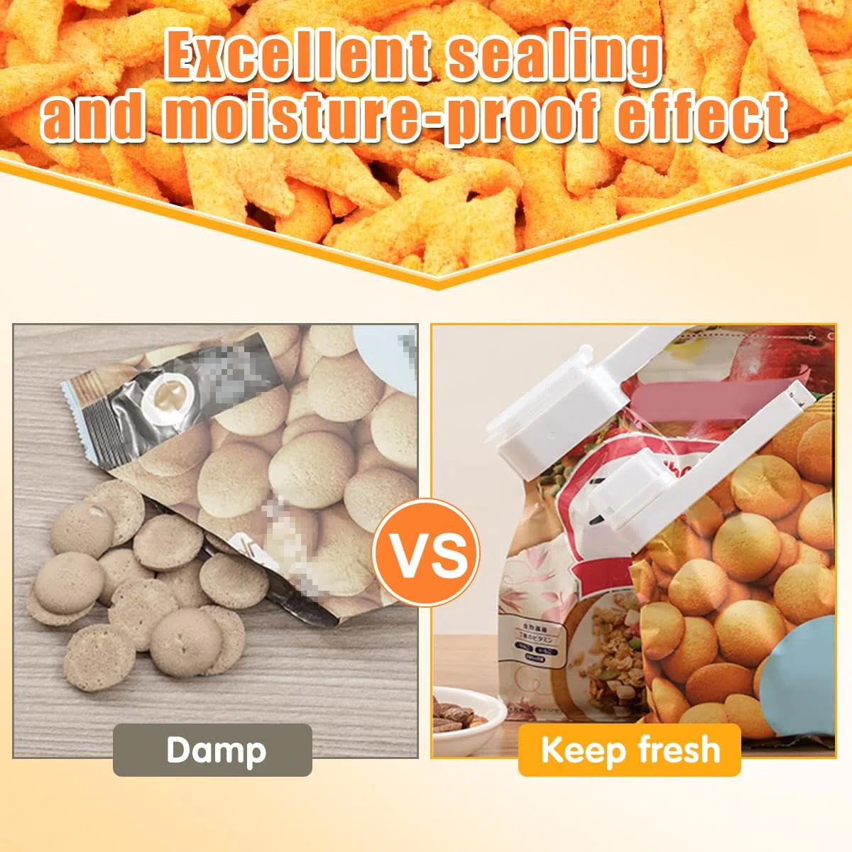 4 Pz Clip Per Sacchetti con Beccuccio Versatore, Tappi per Sacchetti Alimenti, Clip Riutilizzabili Sigillante Alimentare, Fermagli per Chiusure con Dosatore per l'Organizzazione degli Alimenti