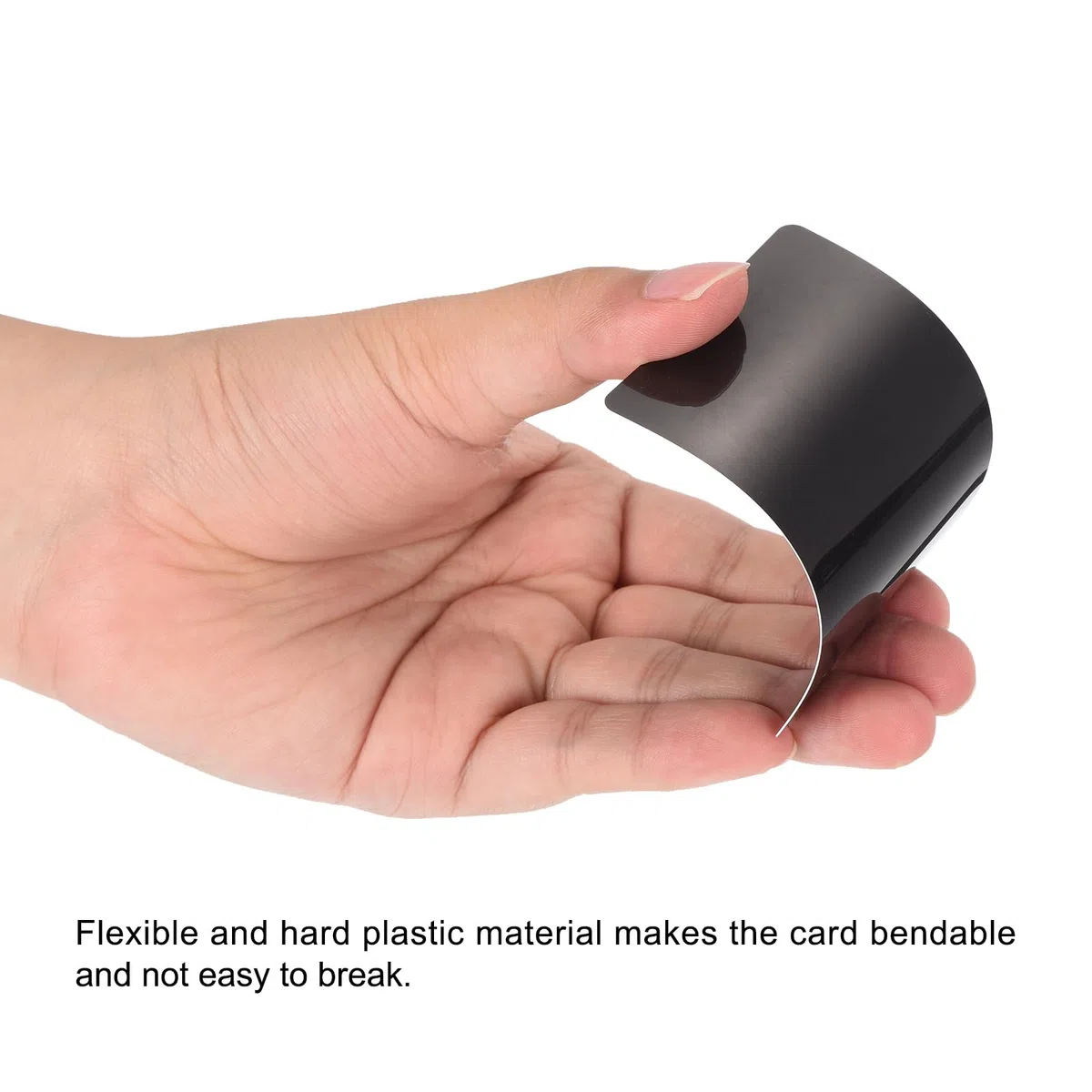 QUARKZMAN 40pz Carte PVC Vuote, 15Mil Carte in Plastica di Qualità Grafica Lucide Impermeabili per Stampante Badge ID Fotografico, Nero
