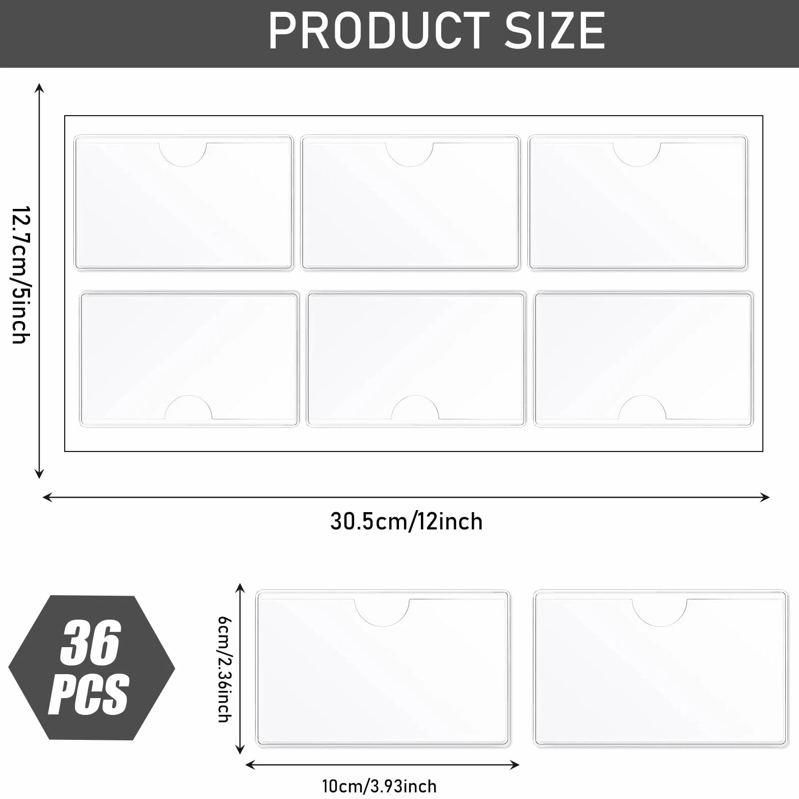 Tasche Adesive Trasparenti, 36 Pezzi (10*6)cmPorta Etichette Autoadesive, Tasche Per Carte Adesive Porta Biglietti Da Visita Autoadesivi In ​​Plastica Trasparente, Per Biglietti Da Organizzare