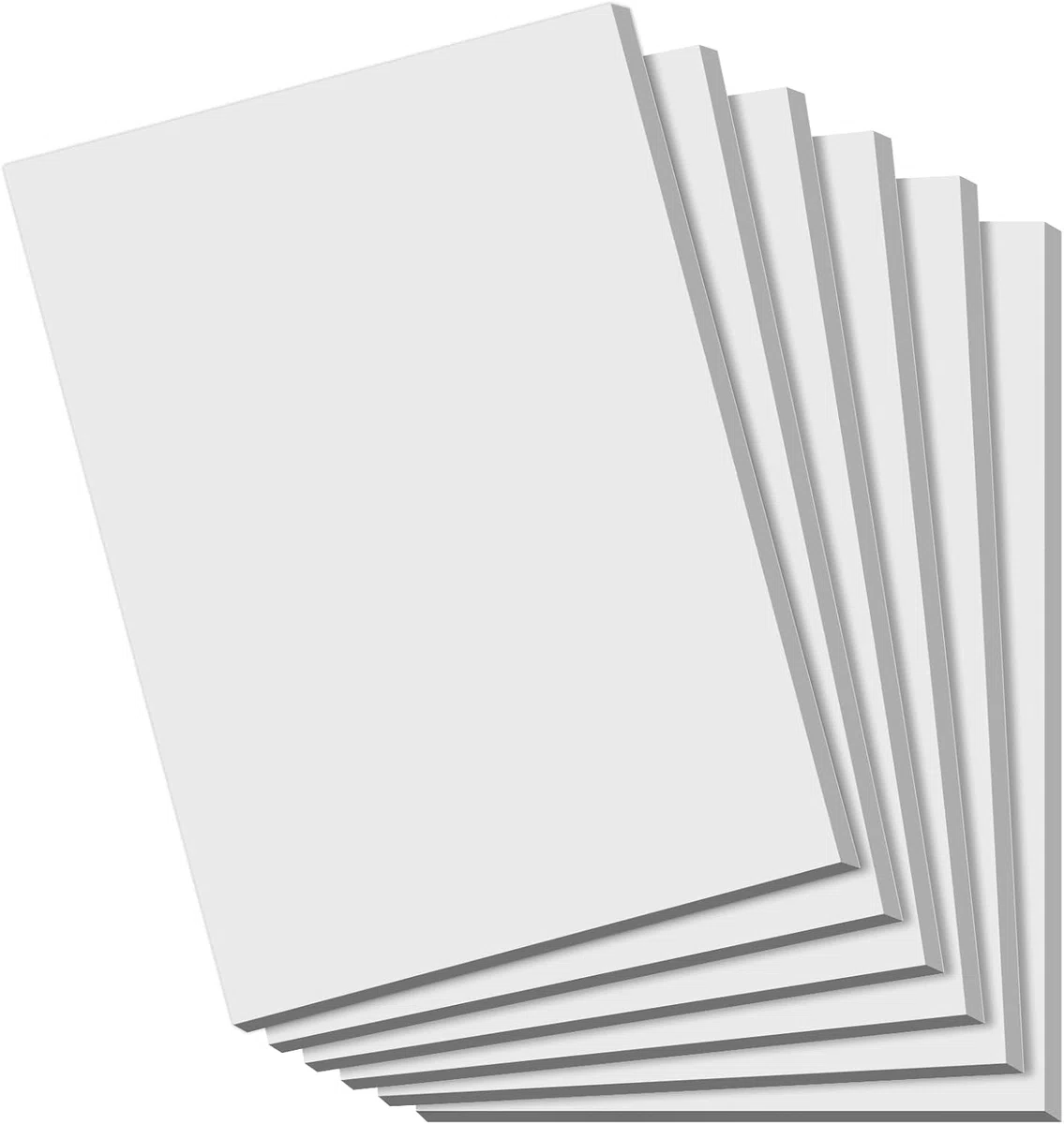 Blocco note formato A6 piccolo, 6 blocchi da scrittura formato A6, piccoli blocchi di carta bianca, 50 fogli per fogli vuoti, carta antigraffio per ufficio, scuola, casa