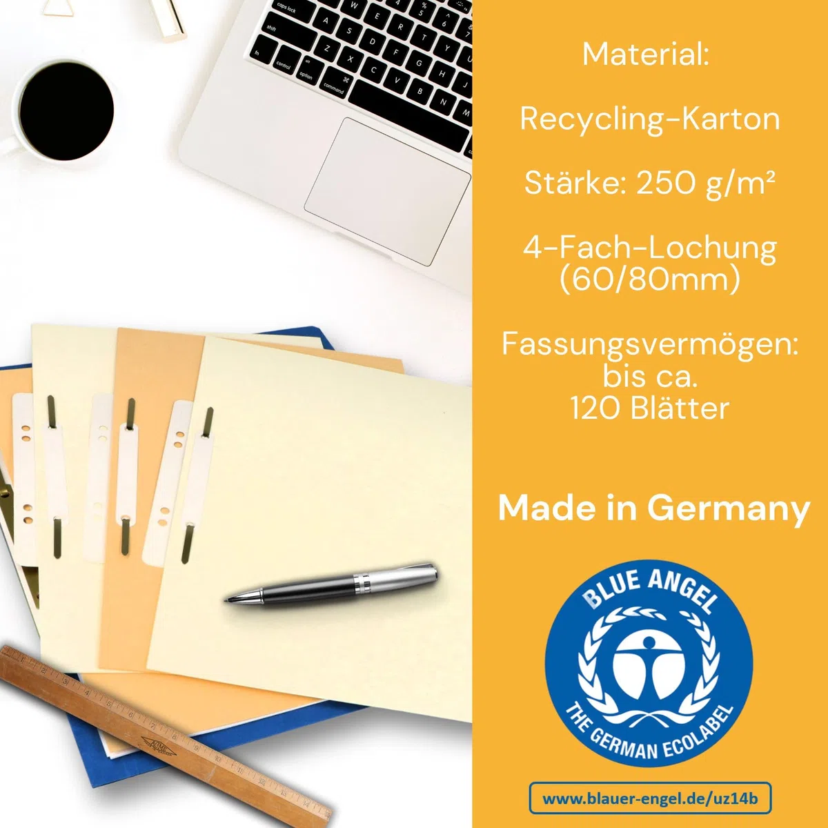 perfect line 250 strisce di cartone bianco, carta riciclata, 250 g/m², prodotte in Germania (1 x 250 pezzi)