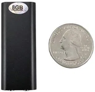 hotsell999 - Registratore vocale micro più piccolo al mondo, con 90 ore di archiviazione, registrazione vocale One Touch, memoria flash interna da 8 GB, registrazione audio digitale, ricarica rapida