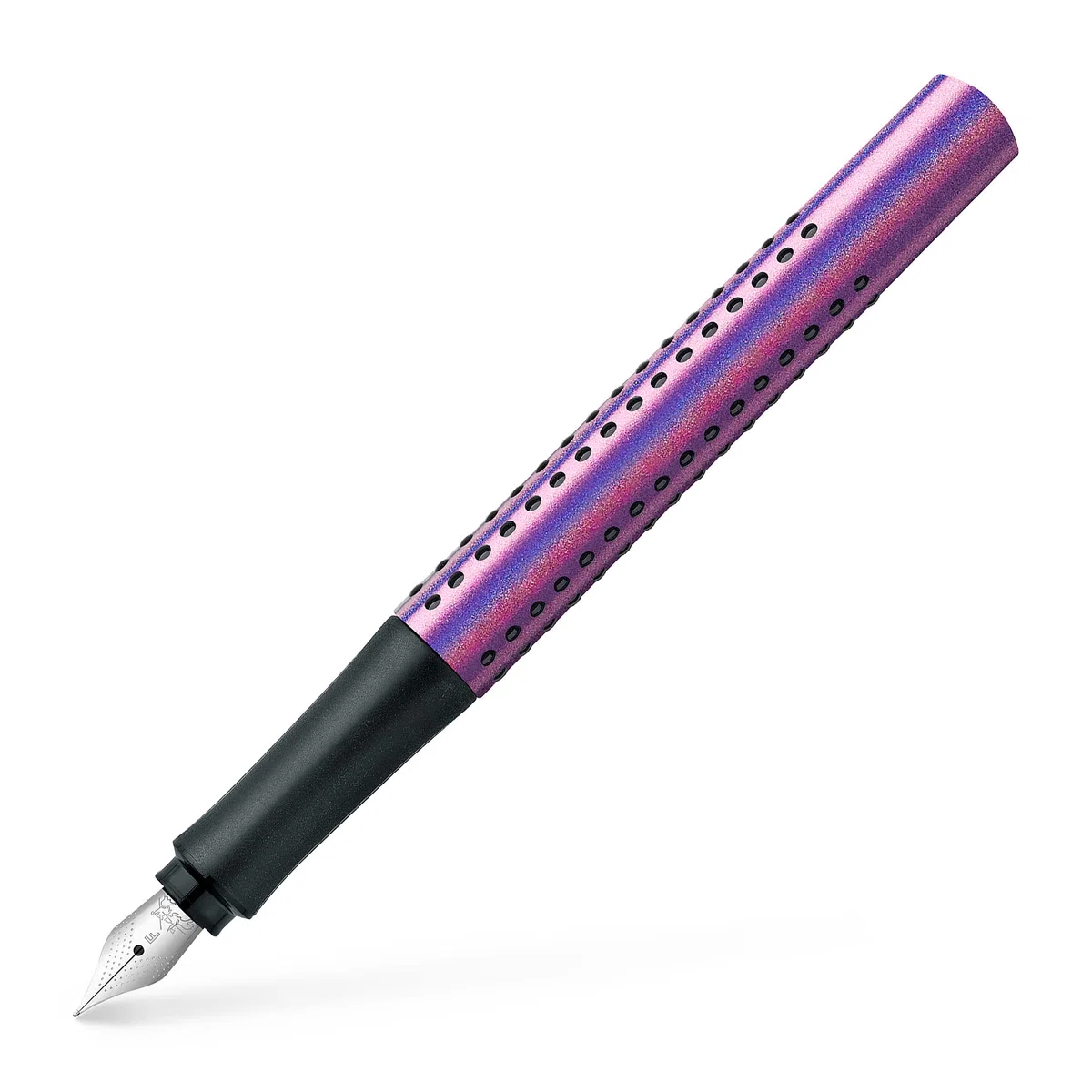 Faber-Castell 140841 - Penna stilografica Grip Edition Glam, pennino di larghezza F, 1 pezzo, colore: Viola
