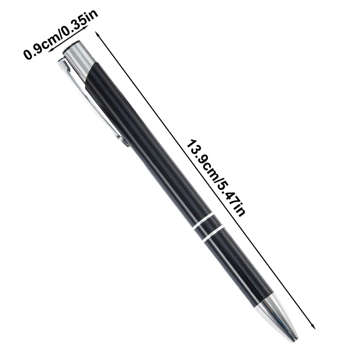 Signature Pen – 50 penne per firma in metallo, matita multifunzione con clip argentata, cancelleria alla moda per studenti, insegnanti, professionisti, riunioni, diari di nozze