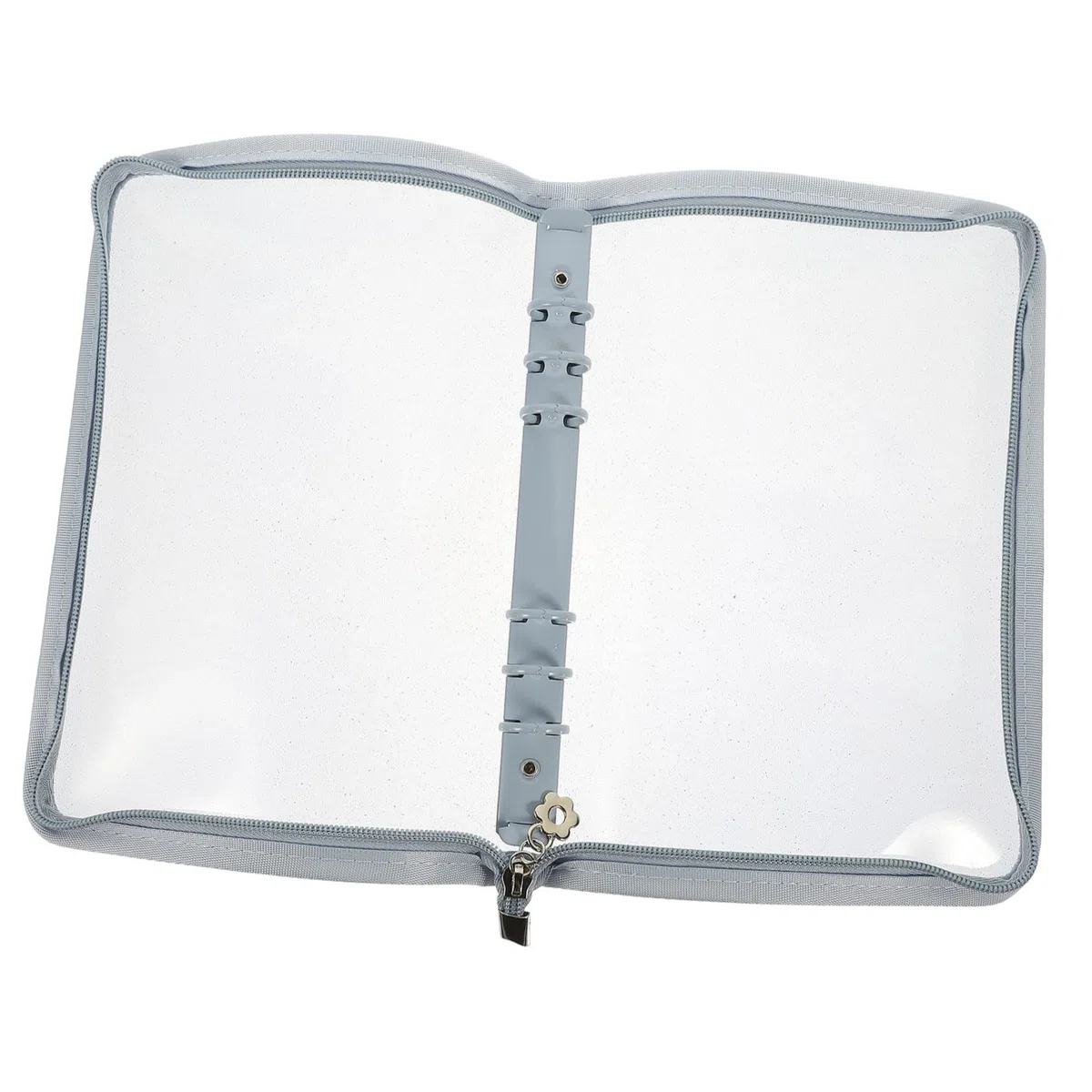 SHINEOFI Copertina Per Quaderno Cerniera A6 6 Anelli in Materiale Resistente Sfumatura Blu Fibbia Protettiva Per Raccoglitore Da Viaggio e Forniture Per La Scuola