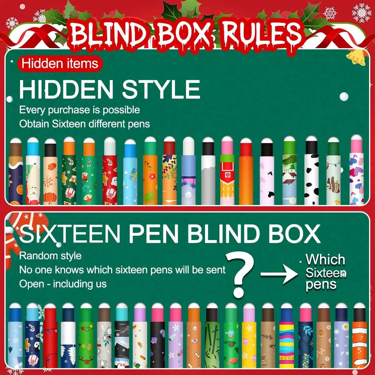 Set di Penne Gel-Cancellabili - Natale Erasable Gel Pens Sfera sull'Estremità per Rimuovere l'Inchiostro, Termosensibile, Diametro Punta 0,7 mm