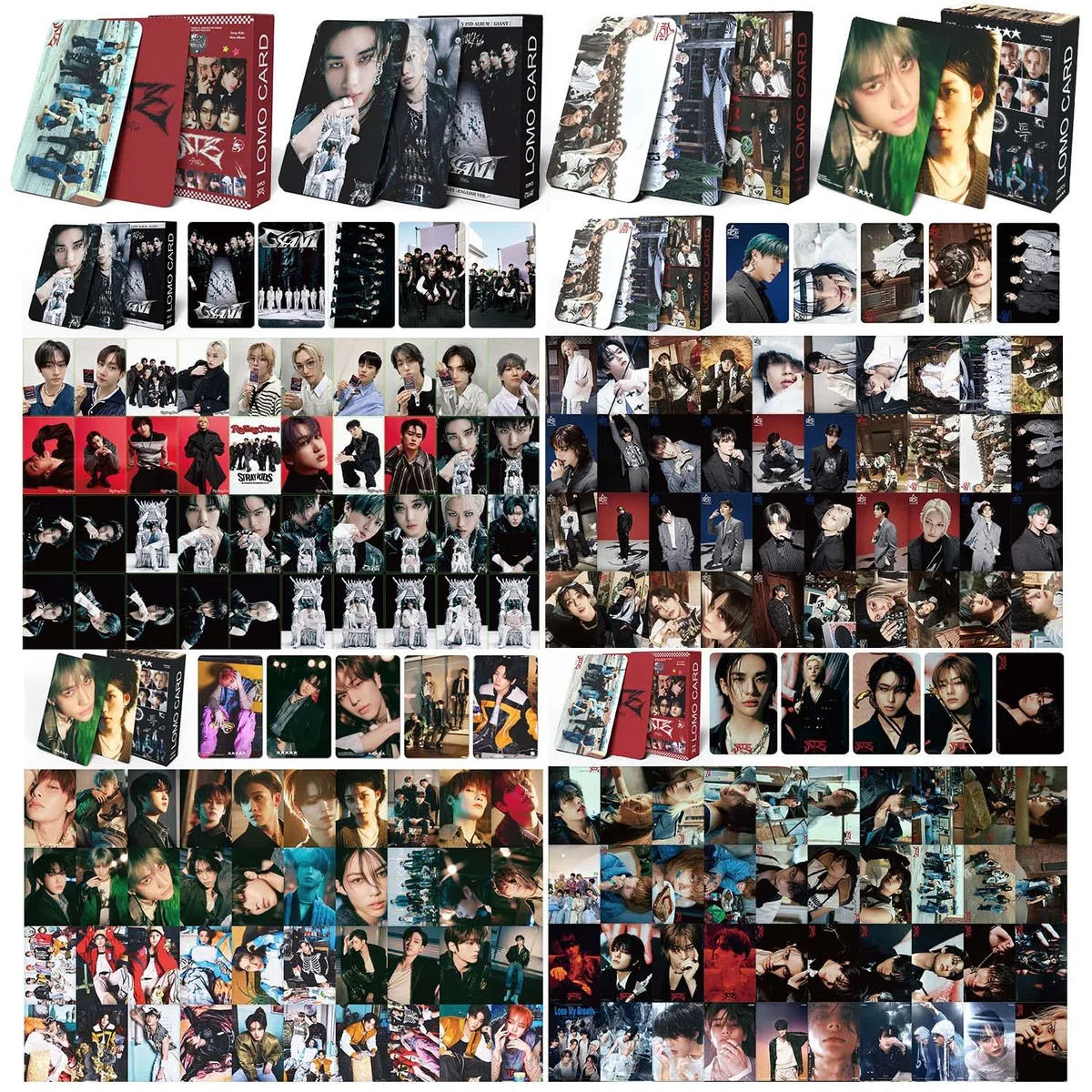 4 Kasten/220 pezzi Stray Photocards, Stray Photocard con Cartoline Scatola, Regali di Merchandising Kpop per STAY
