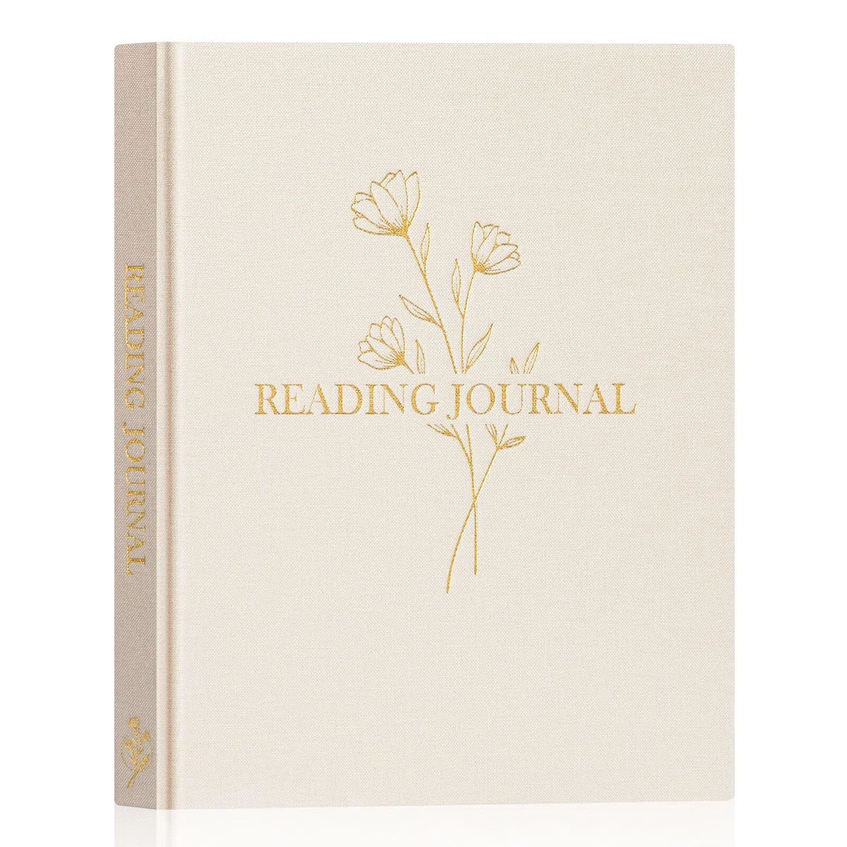 Lanpn Diario di Lettura Reading Log Book Journal in lino, Agenda di Lettura, Tieni Traccia dei Tuoi Libri e delle tue Recensioni e Monitoraggio dei Progressi, Diario Personale per Book Lovers (Beige)