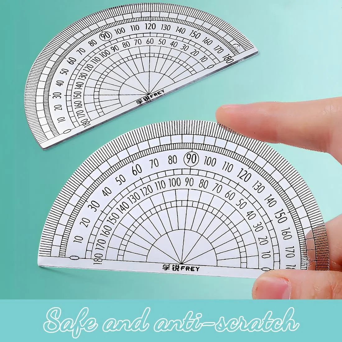 7 Pcs Set Geometria per Studenti, compasso scuola media, compasso scuola elementare, Compasso Goniometro Matematica con Righelli, Scatola di Kit Goniometro per Materiale Scolastico e Scolastico