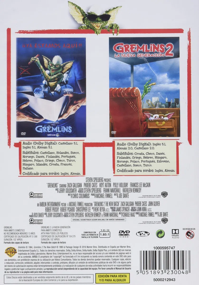 Pack Gremlins + Gremlins 2