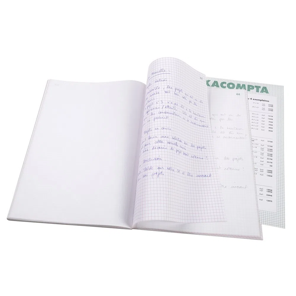 EXACOMPTA 3300E Manifold Quadrille 5x5 29,7x21cm 50 Feuillets Dupli Autocopiants