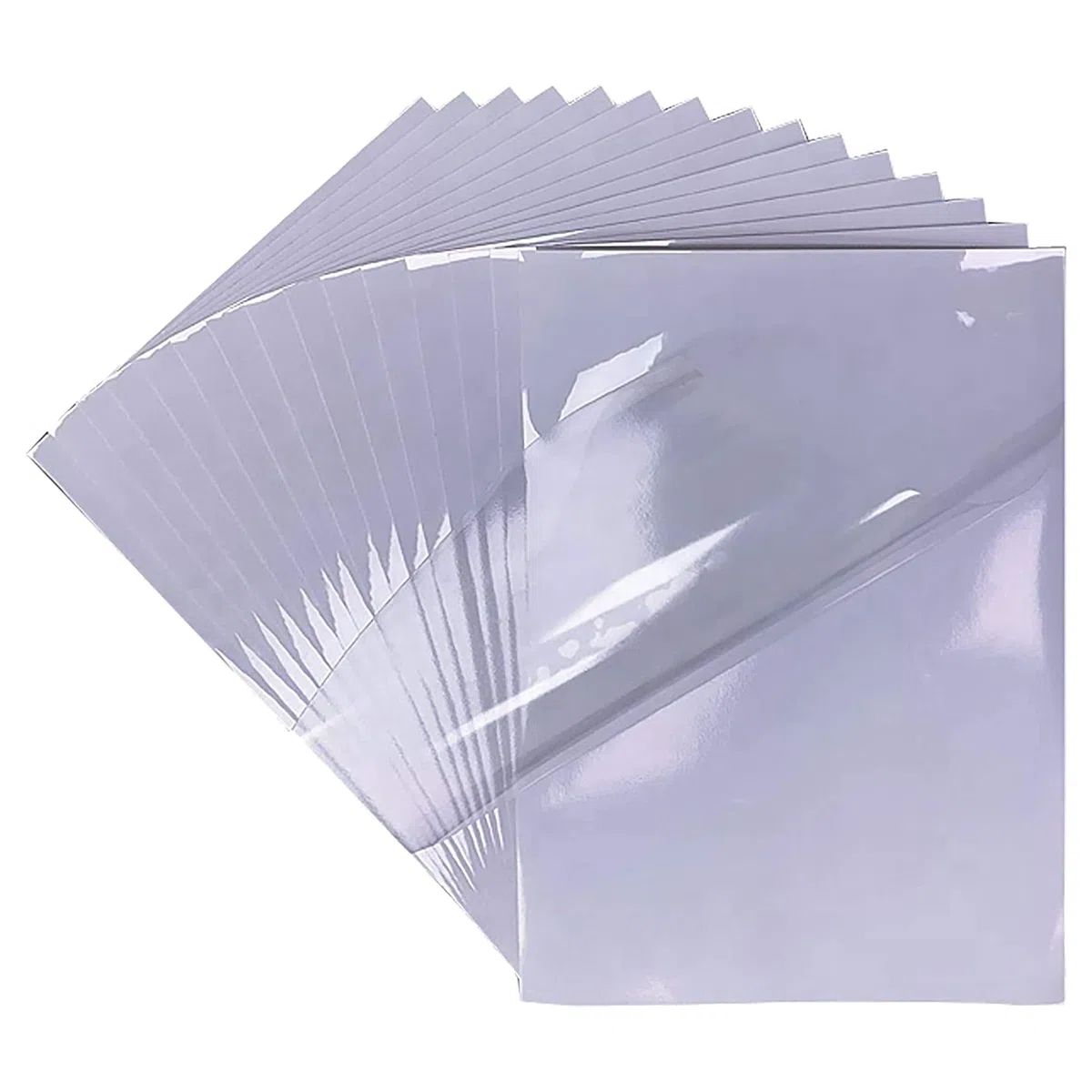 20 fogli di pellicola adesiva in vinile di alta qualità, 100% trasparente, autoadesiva, per stampanti laser e a getto d'inchiostro, ad asciugatura rapida, formato A4, trasparente, autoadesiva