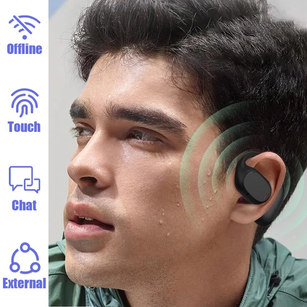Tiiyee AI Cuffie Traduzione Simultanea Bluetooth Auricolari Traduttore Simultaneo 4 in 1 Auricolari Cuffiette Cancellazione Rumore Molteplici Modalità di Traduzione 144 Lingue per Viaggi Affari Studio