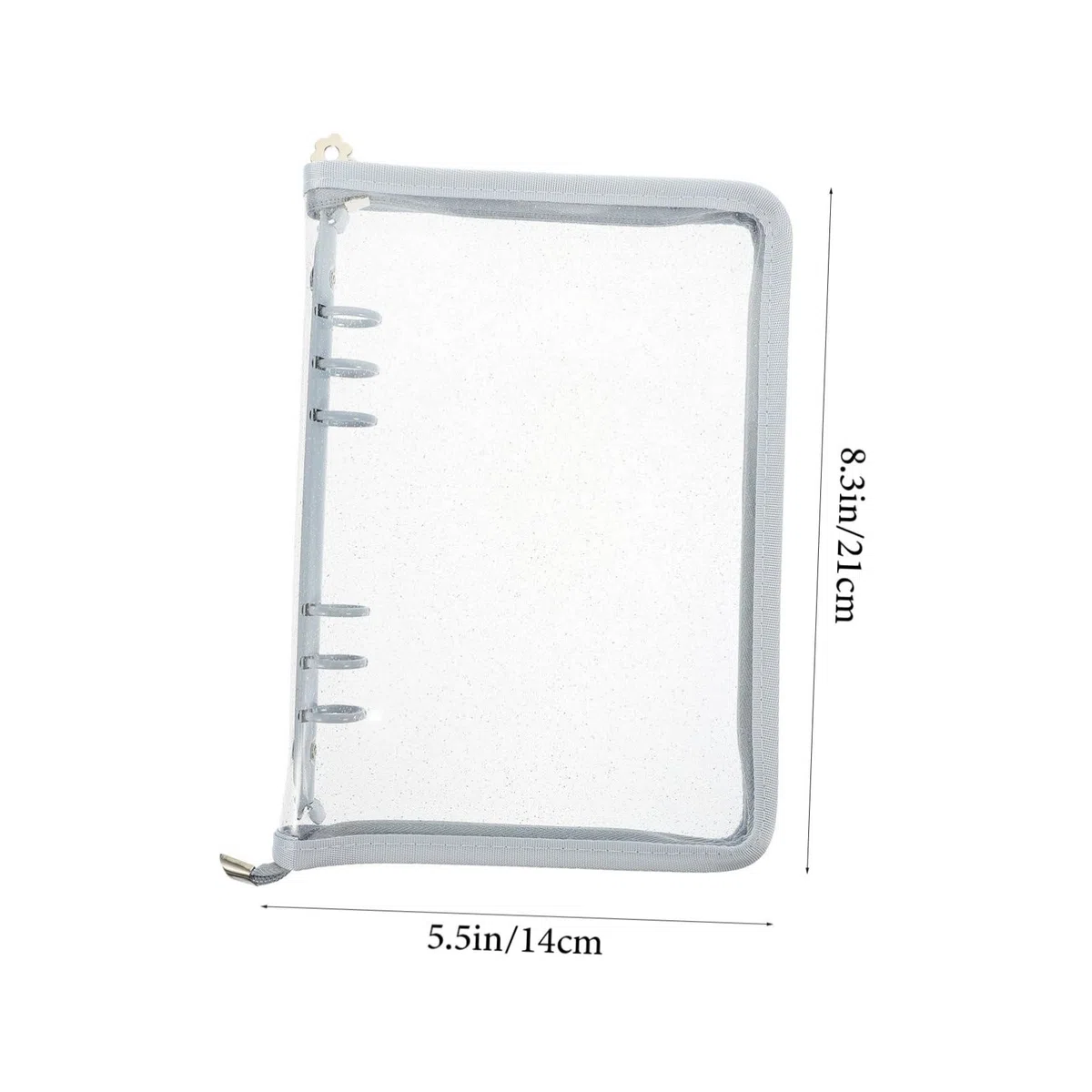SHINEOFI Copertina Per Quaderno Cerniera A6 6 Anelli in Materiale Resistente Sfumatura Blu Fibbia Protettiva Per Raccoglitore Da Viaggio e Forniture Per La Scuola