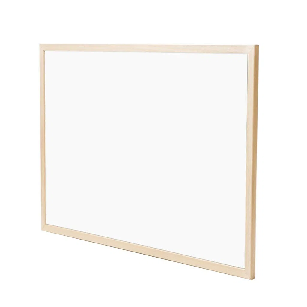 Lavagna Bianca con Cornice in Legno Lavagna Magnetica cancellabile a Secco per Ufficio e casa, Leggera e Portatile (90x60 cm)