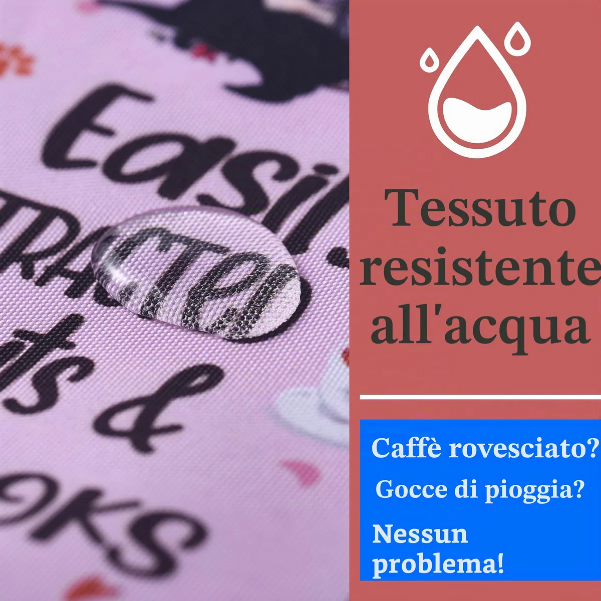 Custodia protettiva per libri con cerniera, dimensioni: 28 x 21,9 cm, in tessuto lavabile, motivo Easily Distracted by Cats and Books