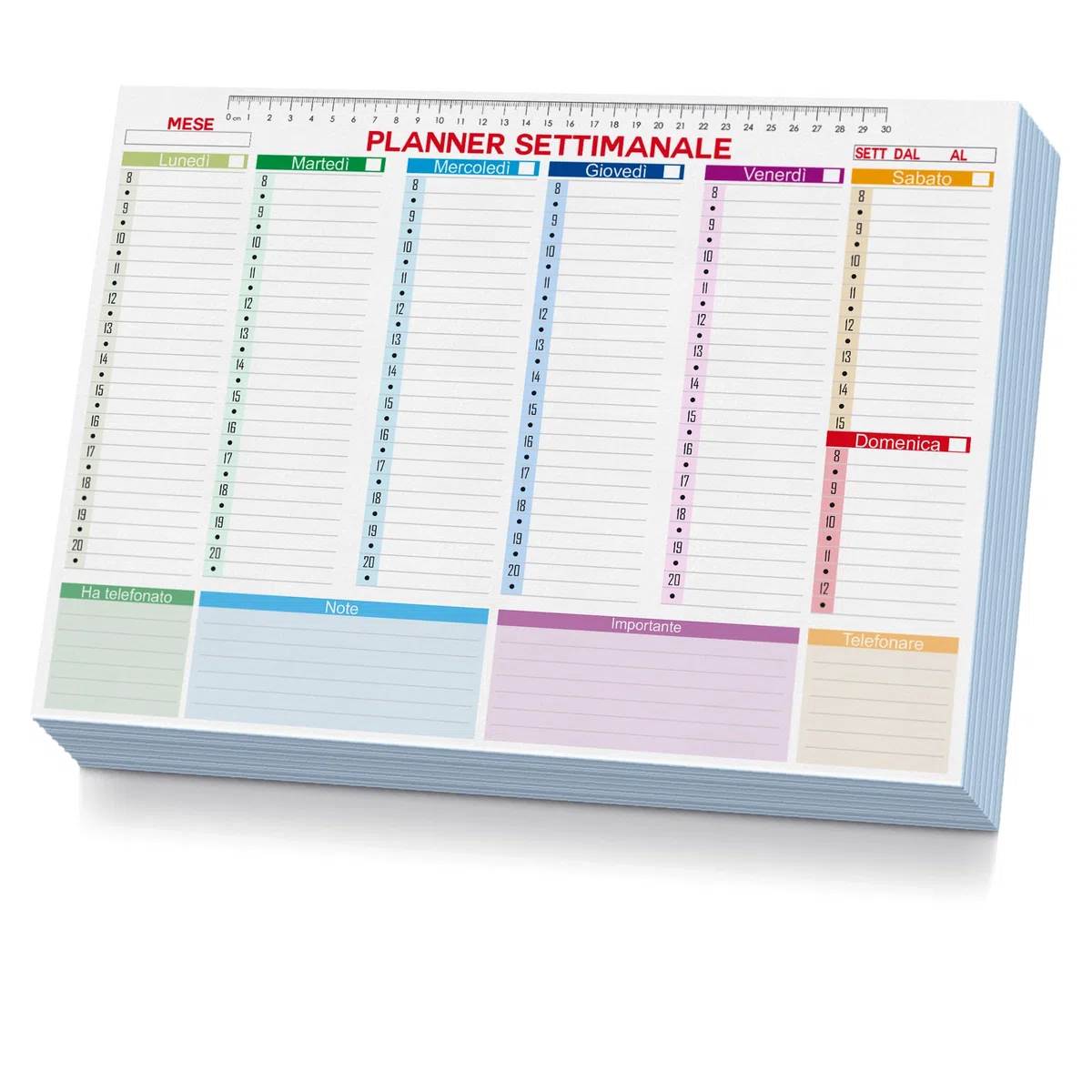 Arterby's® - Plan Settimanale A3 (29,7 x 42 cm) - Organizzazione e Produttività - Da tavolo - Senza date (C0005-V1, A3)