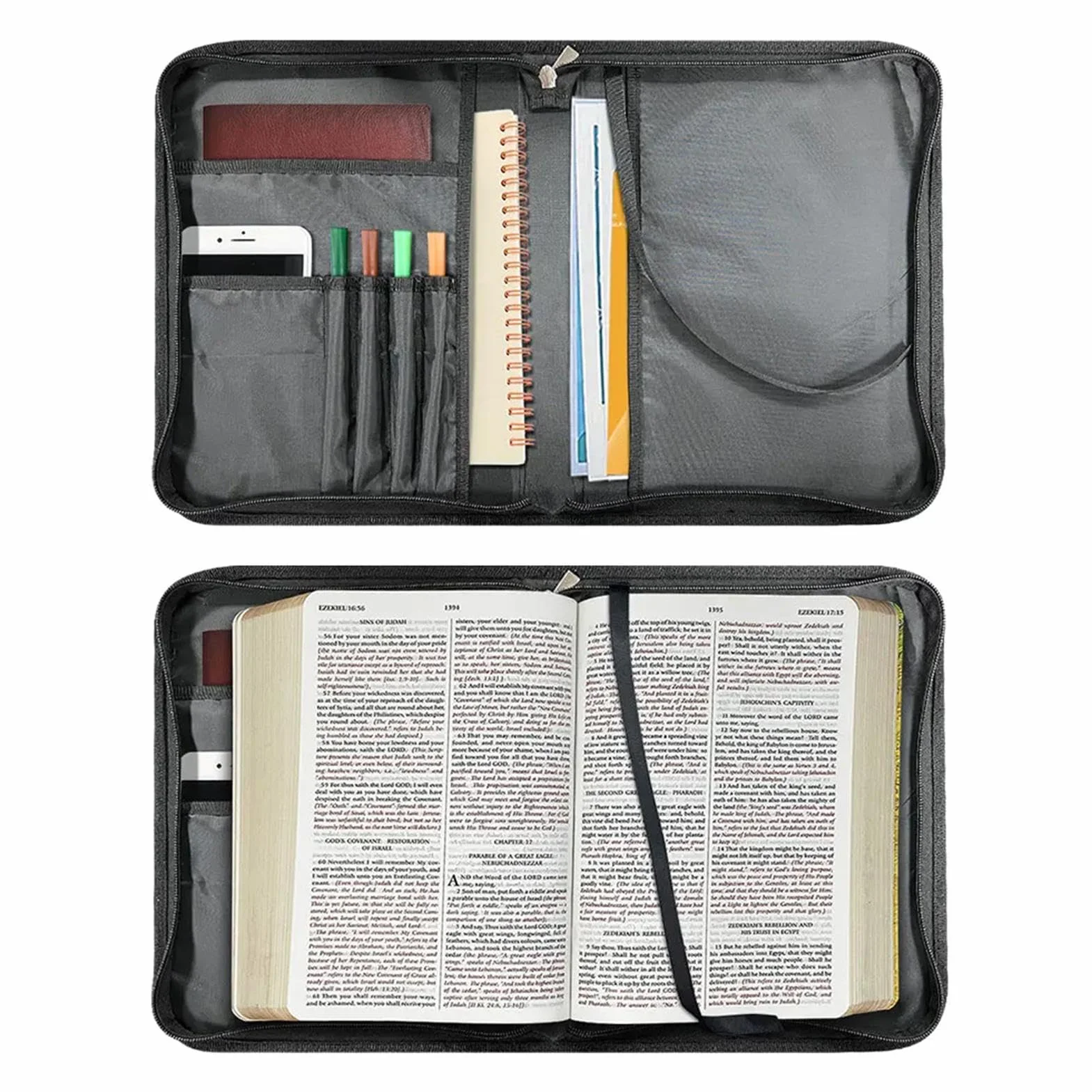 Custodia Per Il Trasporto Della Bibbia - Custodia Protettiva Per La Bibbia, Elegante Portabibbia, Copertina Della Bibbia Da Viaggio | Custodie Per Libri Biblici In PU Con Materiali Durevoli E Design E