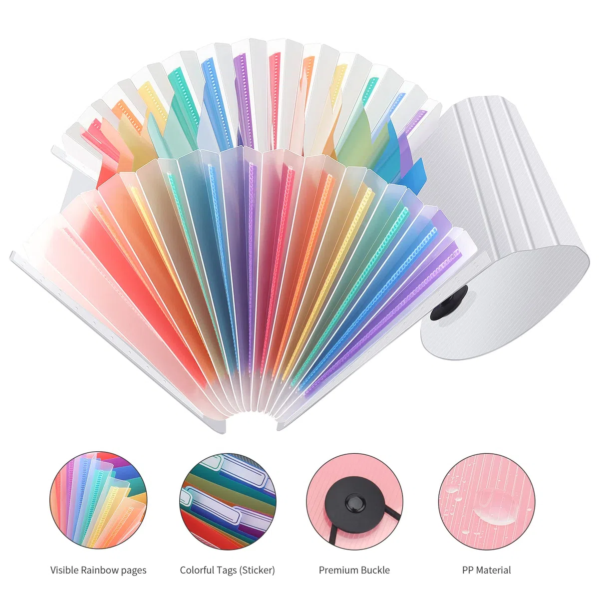 Uquelic Raccoglitore a 13 Scomparti - Organizzatore a Soffietti per Documenti, Ricevute, Fatture, Assegni - in Plastica