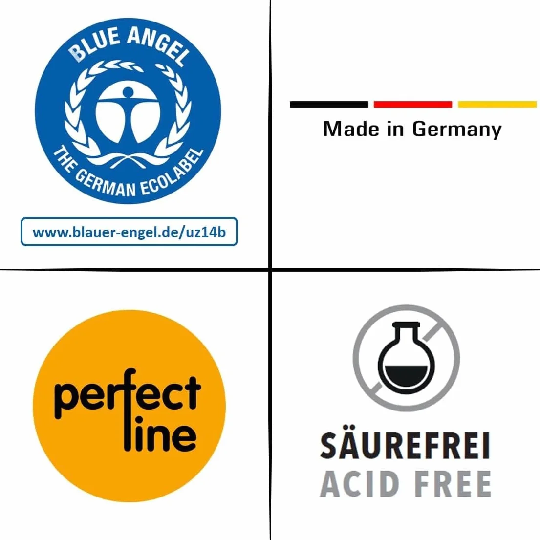 perfect line 250 strisce di cartone bianco, carta riciclata, 250 g/m², prodotte in Germania (1 x 250 pezzi)