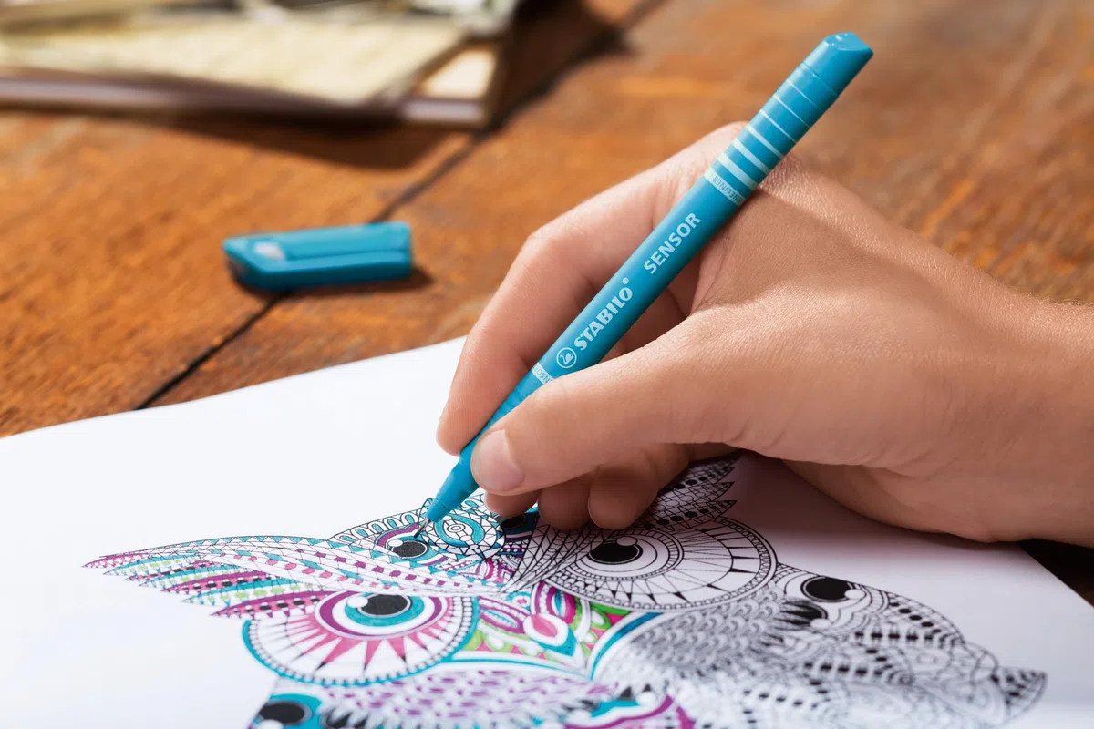 STABILO SENSOR F - Fineliner con punta ammortizzata - Tratto Fine (0,3 mm) - Pack da 10 - Nero