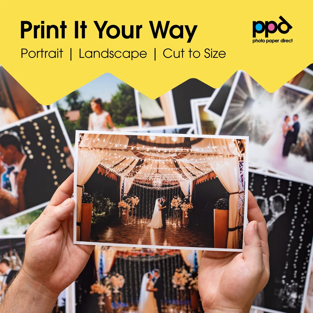PPD A4 50 Fogli 200g Carta Fotografica Professionale Satinata Perlata Per Inkjet - PPD-68-50