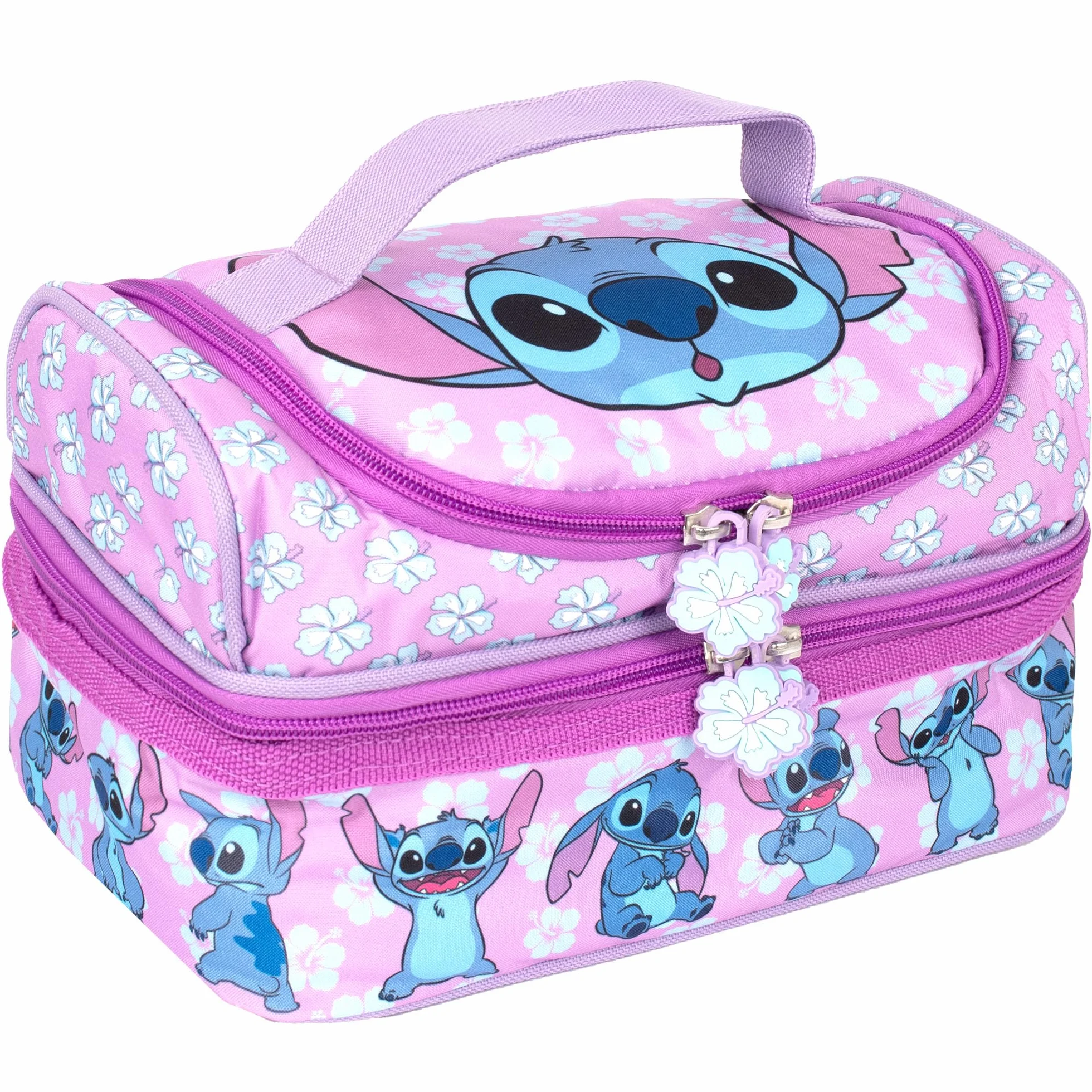 Borsa per il pranzo Disney Stitch a più scomparti per bambini, termica e isolata, doppia contenitore, per la scuola, per ragazze