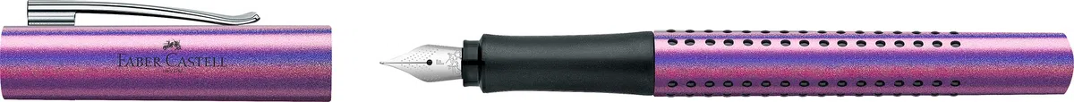 Faber-Castell 140841 - Penna stilografica Grip Edition Glam, pennino di larghezza F, 1 pezzo, colore: Viola