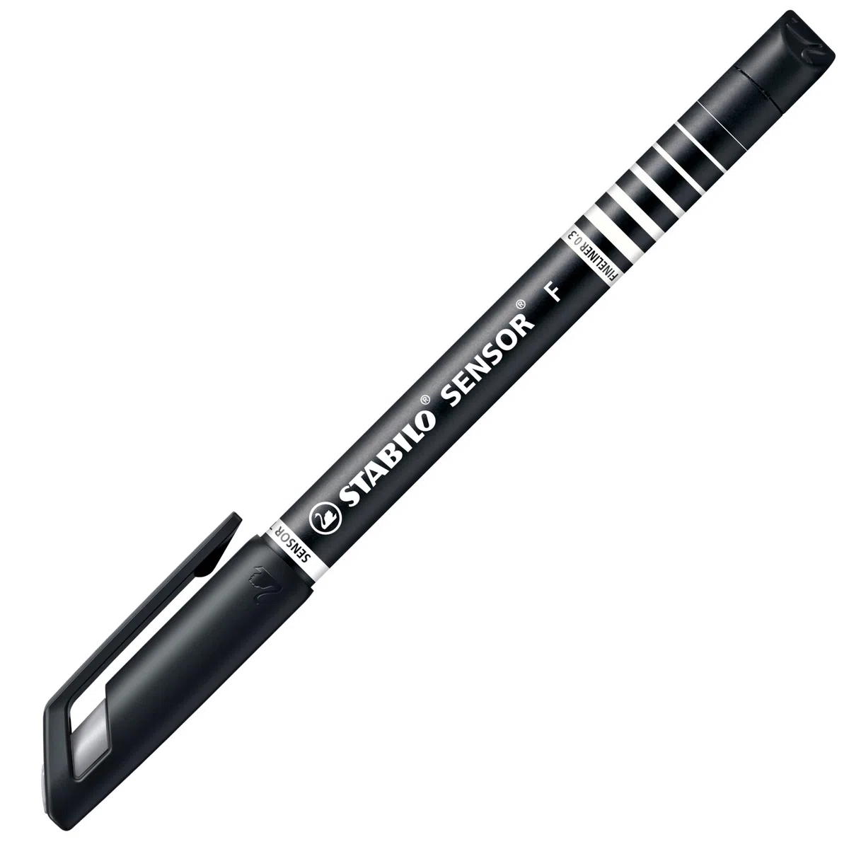 STABILO SENSOR F - Fineliner con punta ammortizzata - Tratto Fine (0,3 mm) - Pack da 10 - Nero