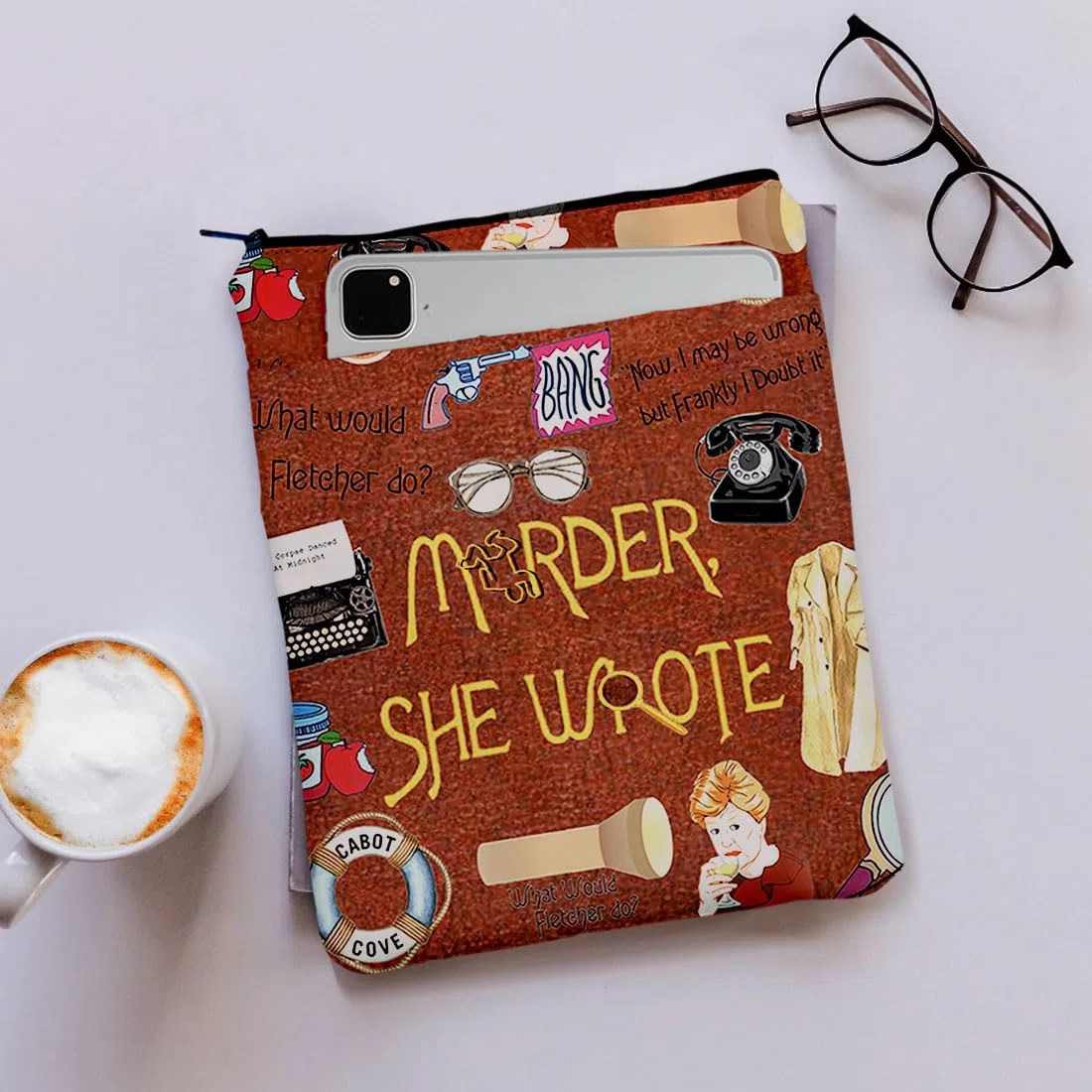 KUIYAI Custodia per libri ispirata alla serie TV, per amanti dei libri, per libri in brossura e merchandising o regalo nerd (ha scritto MurderUK)