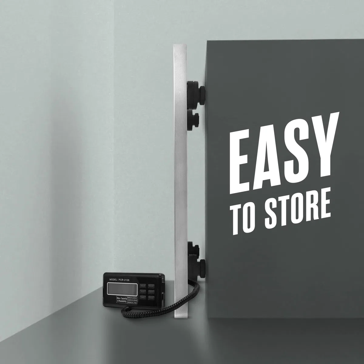 Houseables - Bilancia postale digitale, piattaforma extra large, 55,9 x 45,7 cm, in acciaio inox, peso massimo 180 kg, display a LED, portatile, per pacchetti, animali, industriali, elettronici,