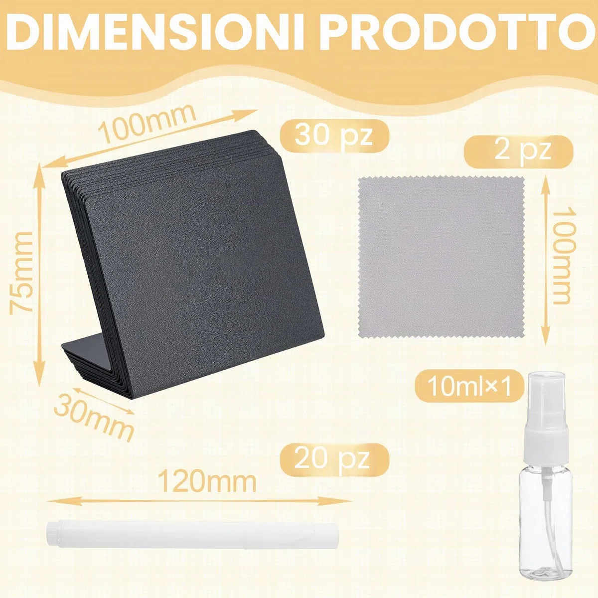 30 Pezzi Mini Lavagnetta Cancellabili Mini Lavagna Piccola Cartellini Prezzi per Matrimoni Segnaposto Buffet