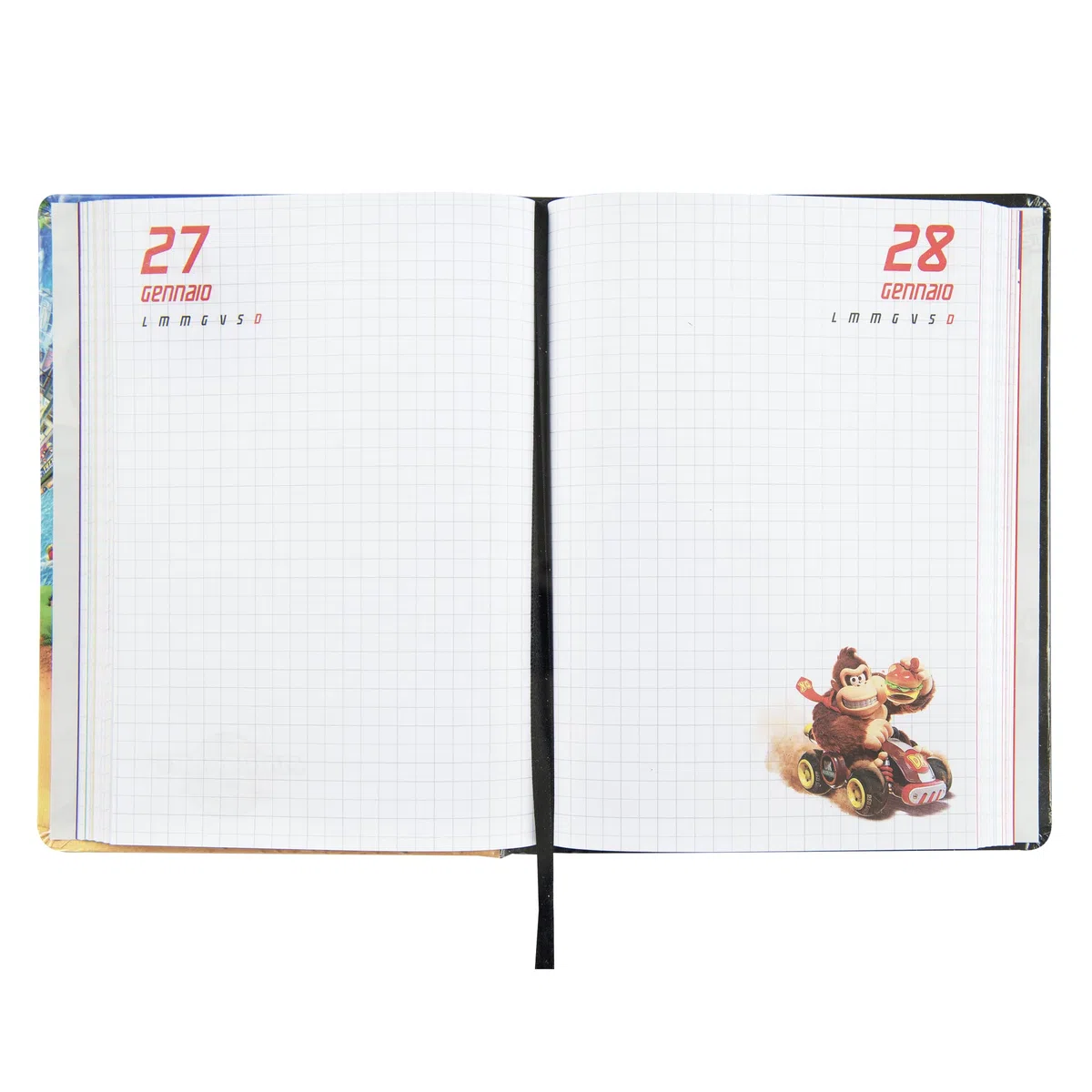 MARIO KART - Diario Scuola Ufficiale Mario Kart, Diario Scolastico 12 Mesi, Ideale per la Scuola Elementare, con Copertina Imbottita e 320 Pagine Interne Stampate a Colori, 13 x 17,8H cm