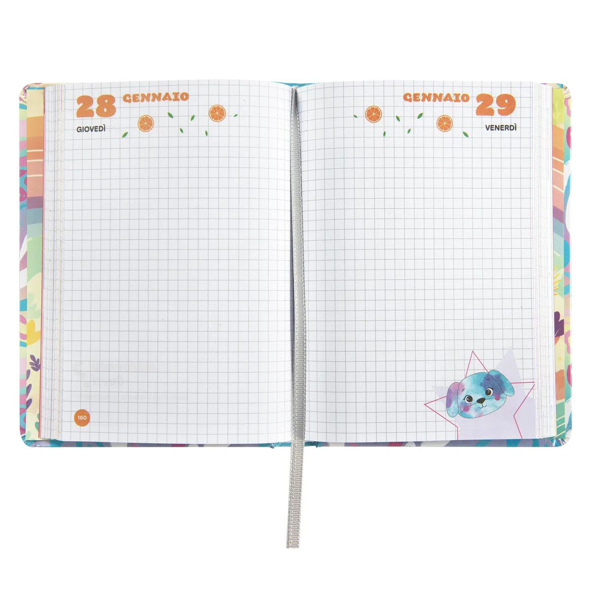 MOFU MOFU - Diario Scuola 2026-2027, Agenda 12 Mesi per Scuola Elementare e Media, Copertina Imbottita e 352 Pagine Colorate con Attività e Giochi, Ideale per Bambini e Bambine, 13x18.5 cm
