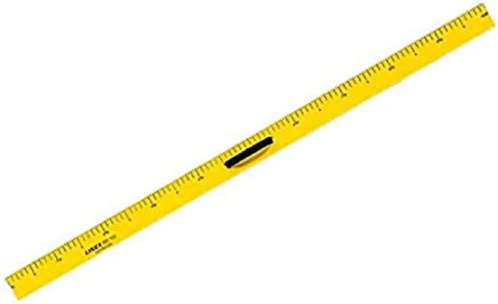Linex BB100 - Righello da lavagna, 100 cm, manico e piedini in gomma, in plastica, metrico diviso, scala cm e pollici, colore: Giallo