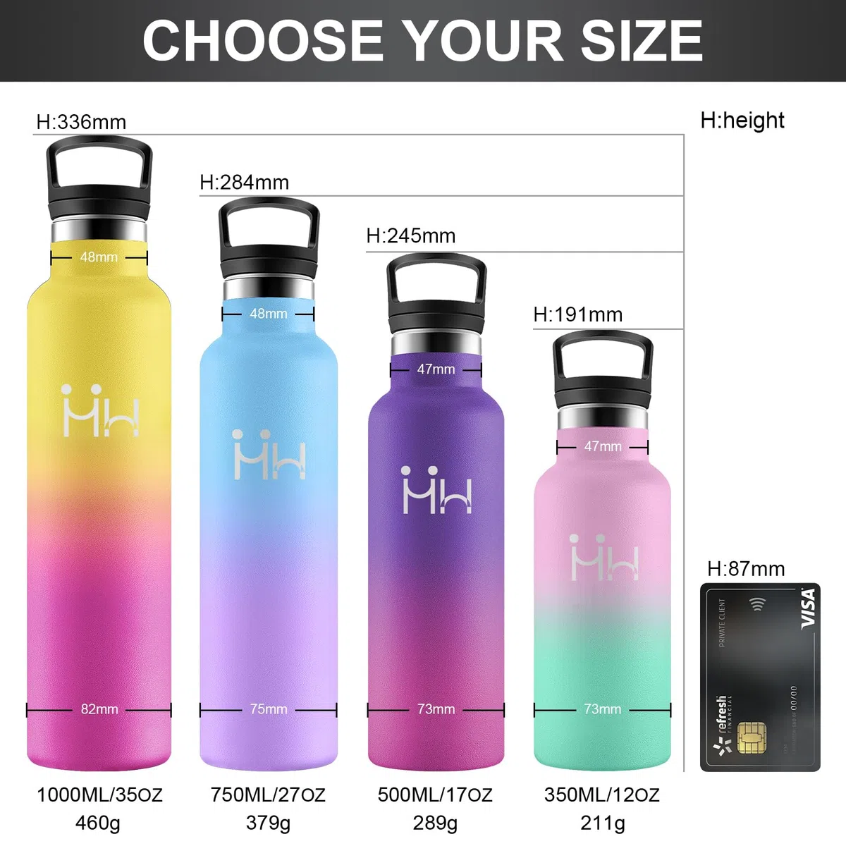 Borraccia Termica Bambini 500ml, Borraccia con Cannuccia, Bottiglia in Acciaio Inox a Prova di Perdite, senza BPA, Borracce per Bambini, Scuola, Palestra, Ciclismo