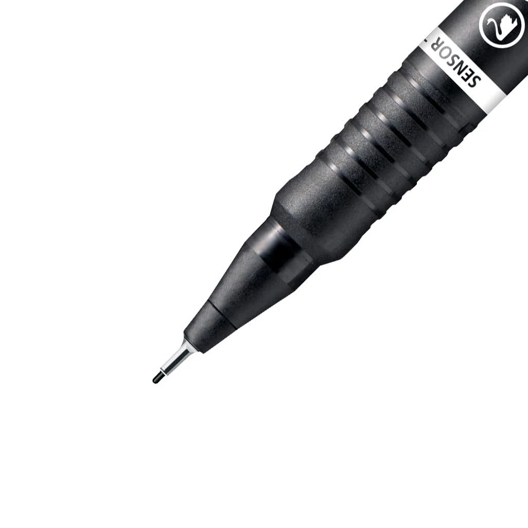 STABILO SENSOR F - Fineliner con punta ammortizzata - Tratto Fine (0,3 mm) - Pack da 10 - Nero